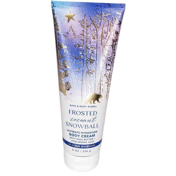 NEW BATH & BODY WORKS Frosted Coconut Snowball Body Cream w/ Shea Butter 8oz. - Picture 1 of 6